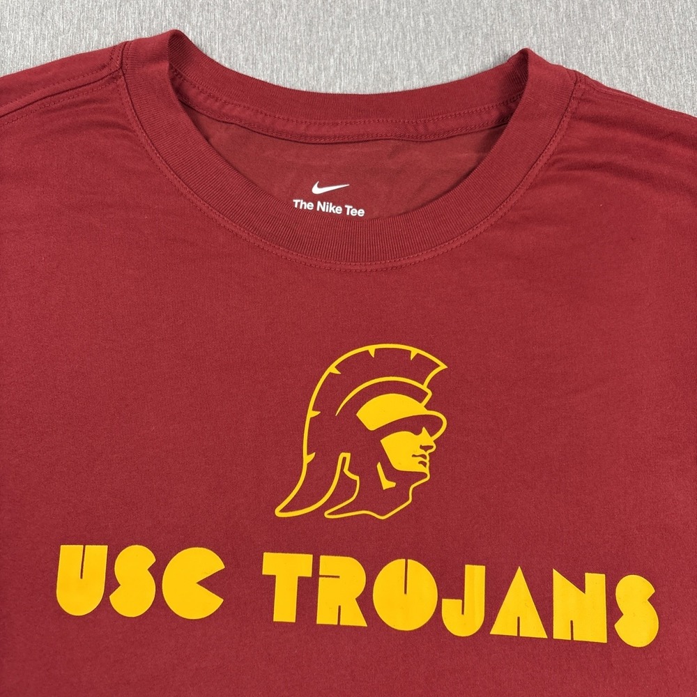 USC Trojans Nike Women's Athletic Dri-FIT Cropped Loose T-Shirt Cardinal - Sz M - Picture 5 of 12
